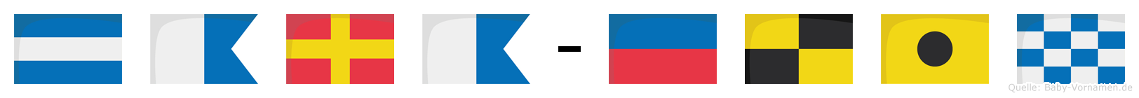 Jara-Elin im Flaggenalphabet