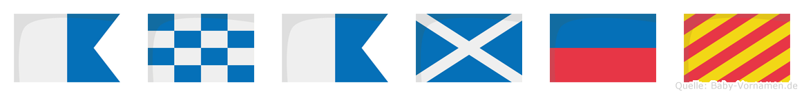 Anamey im Flaggenalphabet