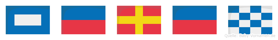 Peren im Flaggenalphabet
