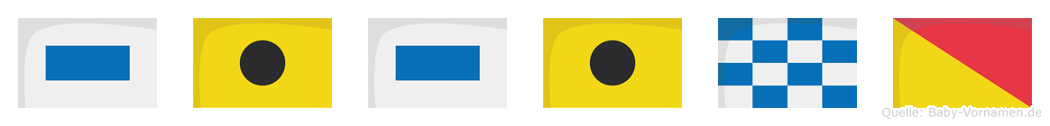Sisino im Flaggenalphabet