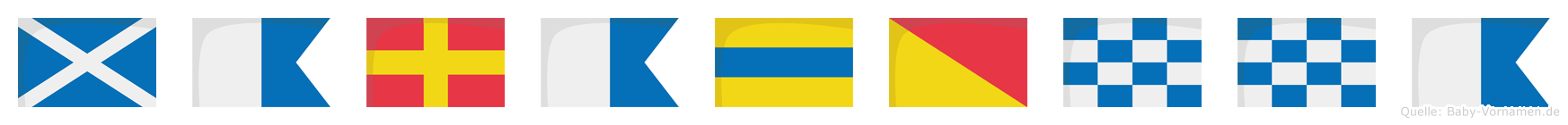 Maradonna im Flaggenalphabet