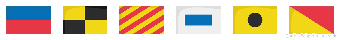 Elysio im Flaggenalphabet