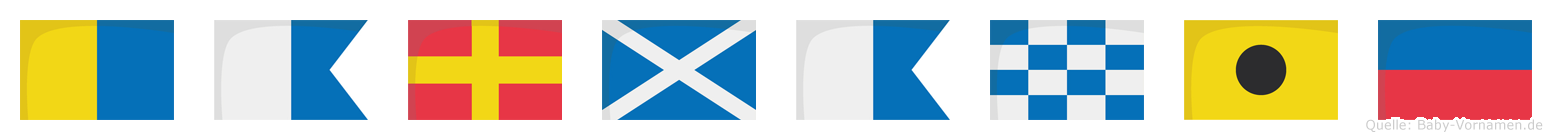 Karmanie im Flaggenalphabet