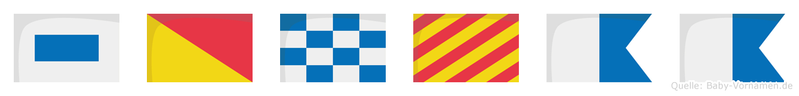 Sonyaa im Flaggenalphabet