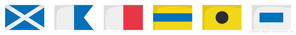 Mahdis im Flaggenalphabet