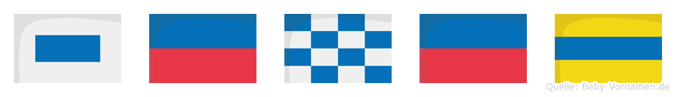 Sened im Flaggenalphabet