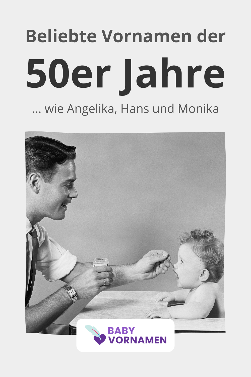 Beliebteste Vornamen der 50er Jahre