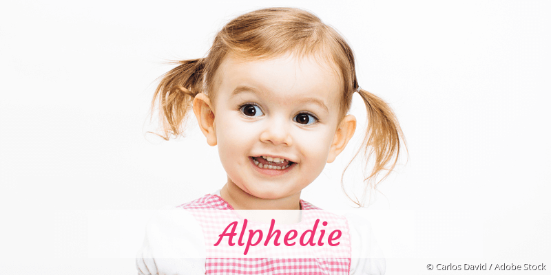 Baby mit Namen Alphedie
