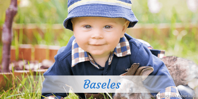 Baby mit Namen Baseles