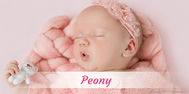 Baby mit Namen Peony