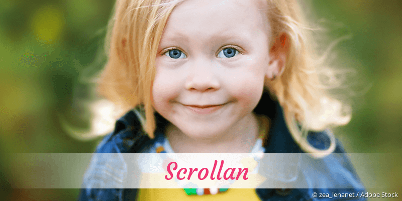 Baby mit Namen Scrollan