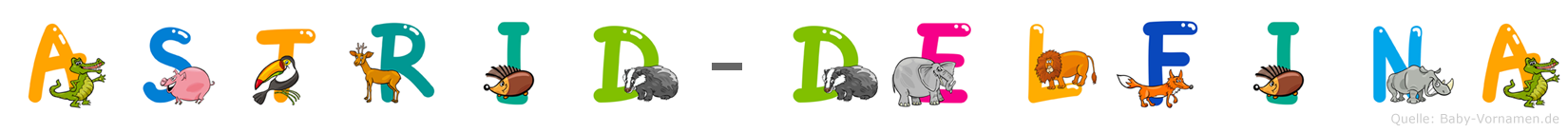 Astrid-Delfina im Tieralphabet