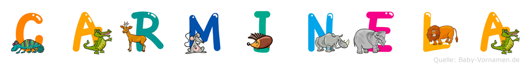 Carminela im Tieralphabet