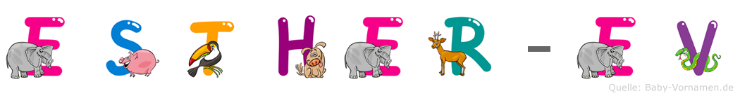 Esther-Ev im Tieralphabet
