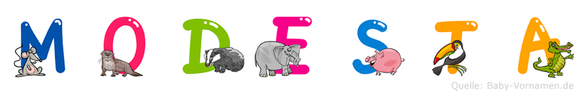 Modesta im Tieralphabet