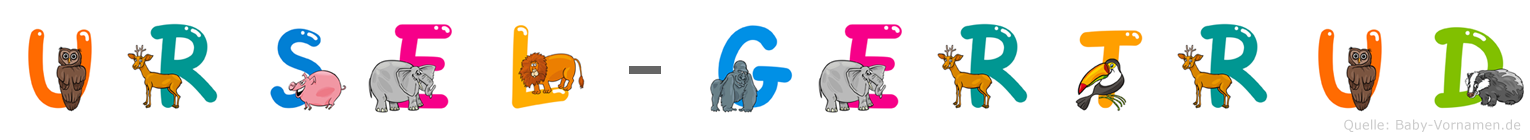 Ursel-Gertrud im Tieralphabet