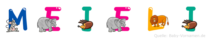 Meieli im Tieralphabet