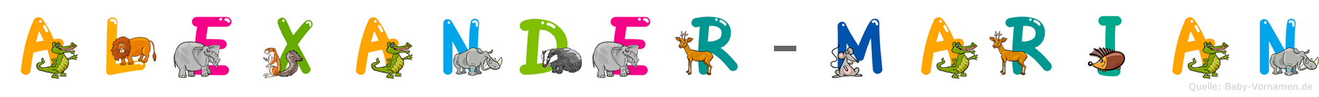 Alexander-Marian im Tieralphabet