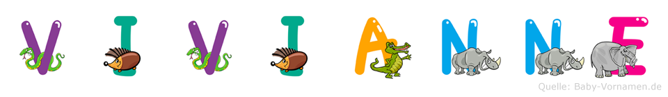 Vivianne im Tieralphabet