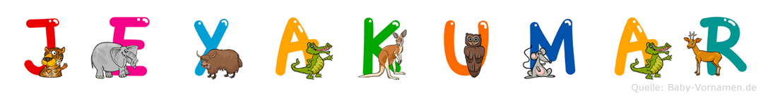 Jeyakumar im Tieralphabet