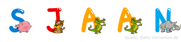 Sjaan im Tieralphabet