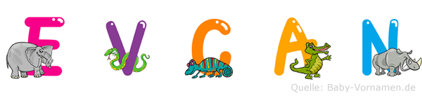 Evcan im Tieralphabet