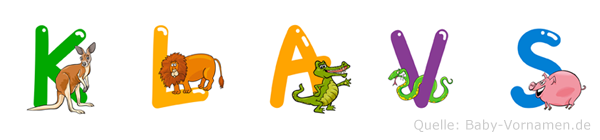 Klavs im Tieralphabet