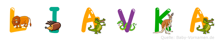 Liavka im Tieralphabet