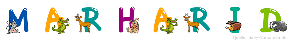 Marharid im Tieralphabet