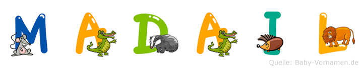 Madail im Tieralphabet