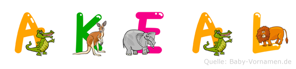 Akeal im Tieralphabet