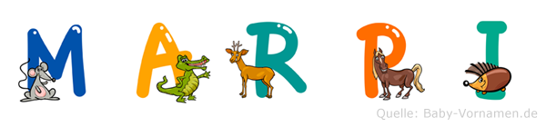 Marpi im Tieralphabet