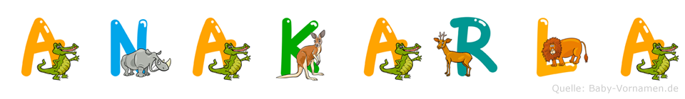 Anakarla im Tieralphabet
