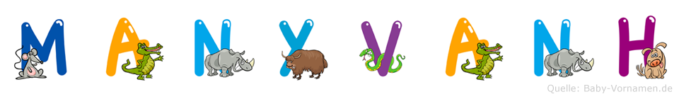 Manyvanh im Tieralphabet