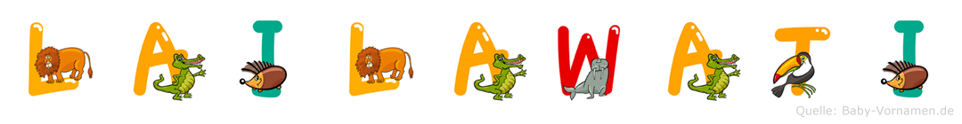 Lailawati im Tieralphabet