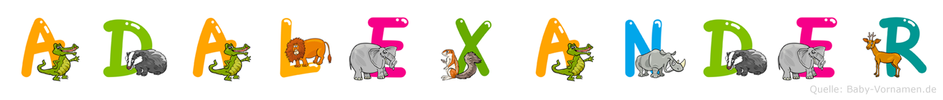 Adalexander im Tieralphabet