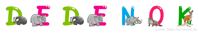 Dedenok im Tieralphabet