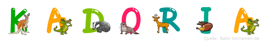 Kadoria im Tieralphabet