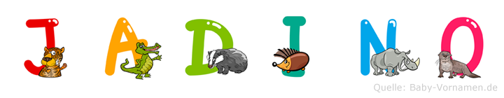 Jadino im Tieralphabet