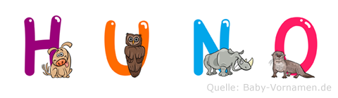 Huno im Tieralphabet