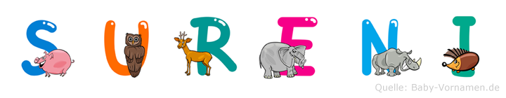Sureni im Tieralphabet