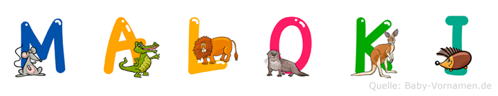 Maloki im Tieralphabet