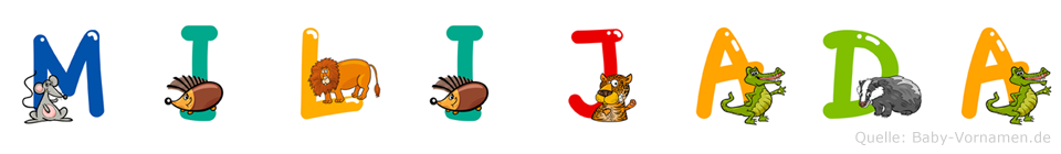Milijada im Tieralphabet