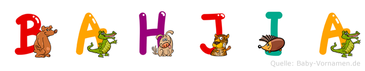 Bahjia im Tieralphabet