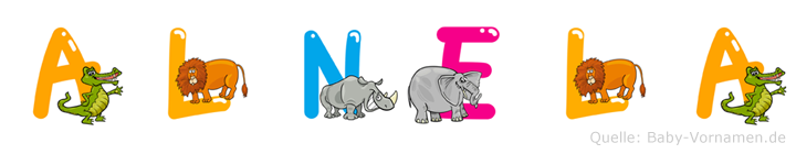 Alnela im Tieralphabet