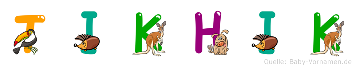 Tikhik im Tieralphabet