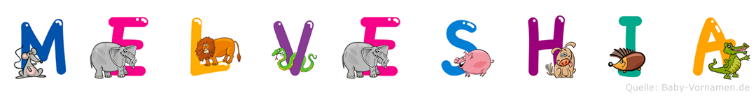 Melveshia im Tieralphabet
