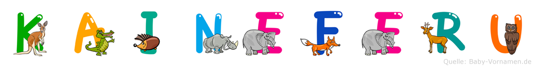 Kaineferu im Tieralphabet