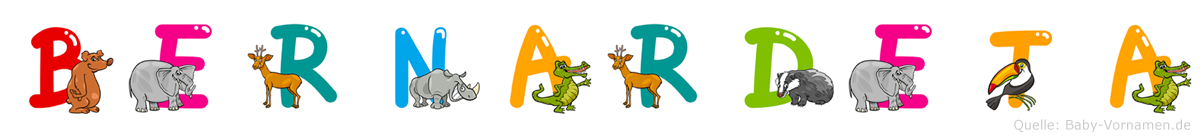 Bernardeta im Tieralphabet