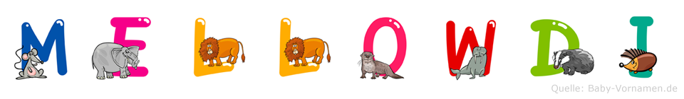Mellowdi im Tieralphabet